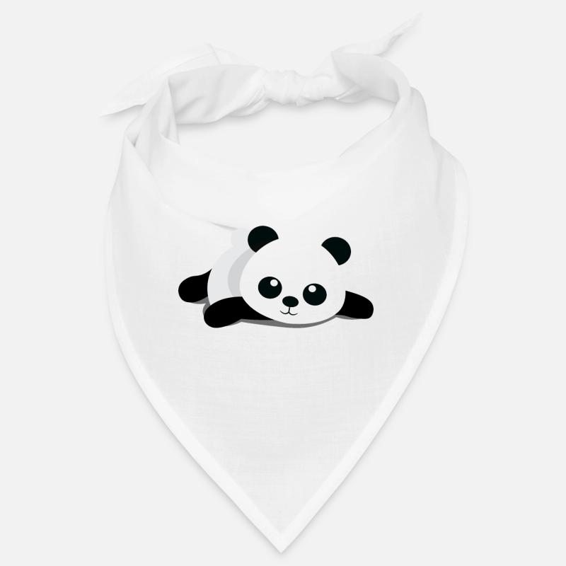 Dessin animé panda couché Bandana