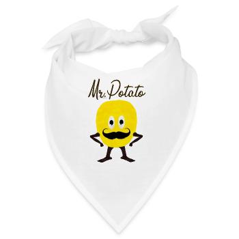 Herr Potato Cartoon - Bandana - Weiß - Vorne