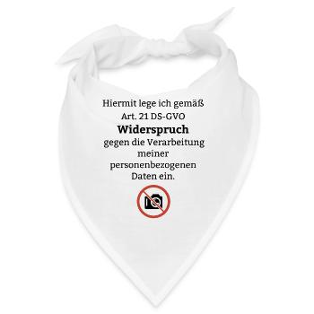 Datenschutz Lustiger Spruch DSGVO Event Foto Jura - Bandana - Weiß - Vorne