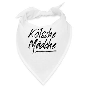 Kölsche Mädche / Karneval in Köln / Kölsch & Kölle - Bandana - Weiß - Vorne