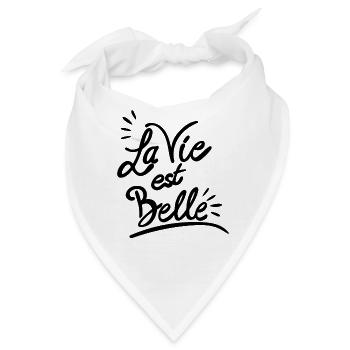 La vie est belle - Bandana - Weiß - Vorne