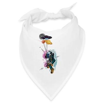 Astronautenplanet Ballon-Kosmisches Abenteuer - Bandana - Weiß - Vorne