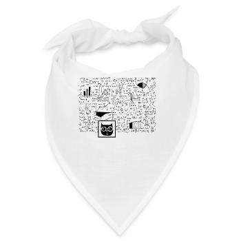 Nerd Schrödinger Physik Big Bang lustiges Geschenk - Bandana - Weiß - Vorne