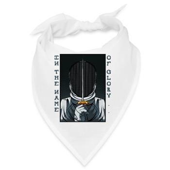 In The Name Of Glory | Fechten Fechter Geschenk - Bandana - Weiß - Vorne