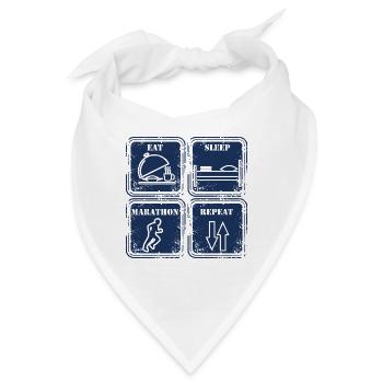 Joggen Marathonläufer Halbmarathon Jogger Marathon - Bandana - Weiß - Vorne