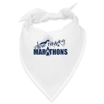 Joggen Marathon Jogger Marathonläufer Halbmarathon - Bandana - Weiß - Vorne