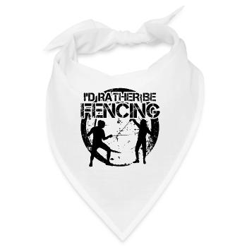 Fechtsport Fechterin Fechter Fecht Degen Fechten - Bandana - Weiß - Vorne
