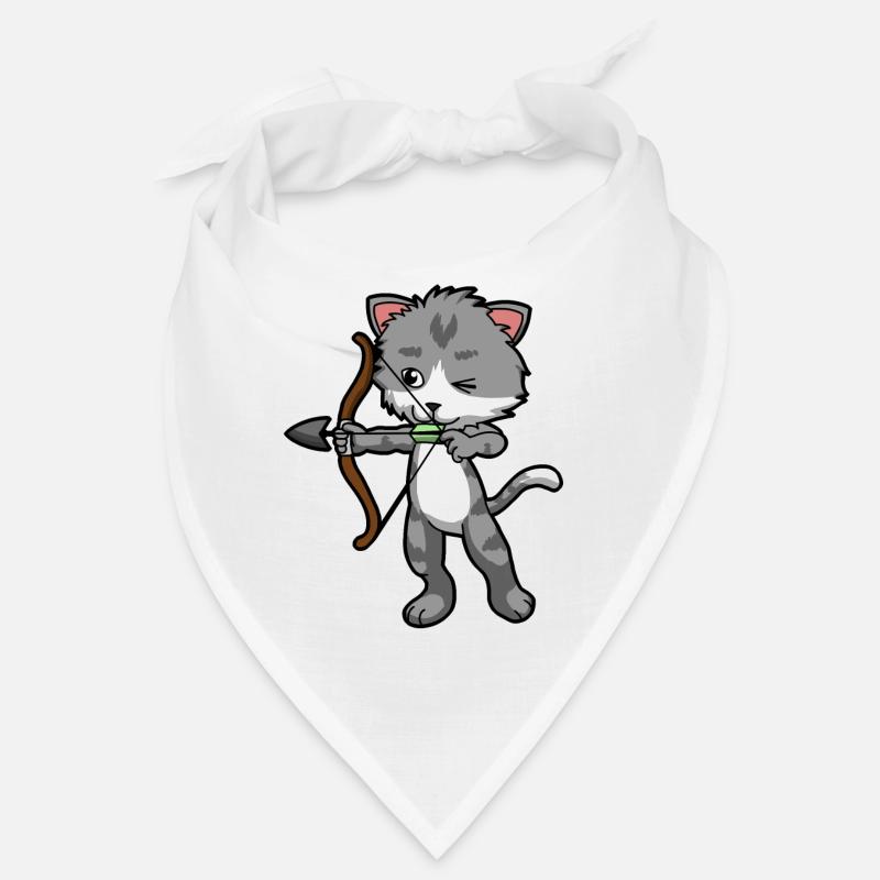 Amour Katze mit Pfeil und Bogen Schütze Bandana