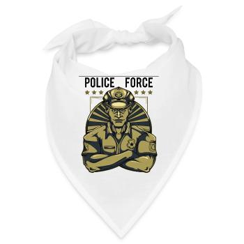 Vintage Retro Style Polizeibeamter Gesetz Geschenk - Bandana - Weiß - Vorne