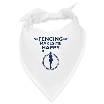 Fechtsport Fechter Fechterin Fechten Fechtkampf - Bandana - Weiß - Vorne