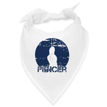 Fechter Fechterin Fechtsport Fechten Fechtkampf - Bandana - Weiß - Vorne