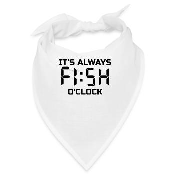 Lustiger Fischen-Entwurf - Fischergeschenk - Bandana - Weiß - Vorne