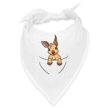 Baby Känguru Wildtiere Zoo Kinder Kleinkind Kind - Bandana - Weiß - Vorne