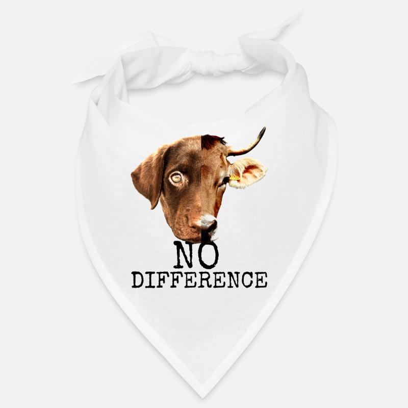 No Difference Pro Vegan Vegetarier Tierschutz Bandana