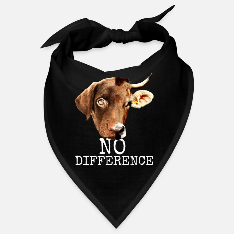 No Difference Pro Vegan Vegetarier Tierschutz Bandana