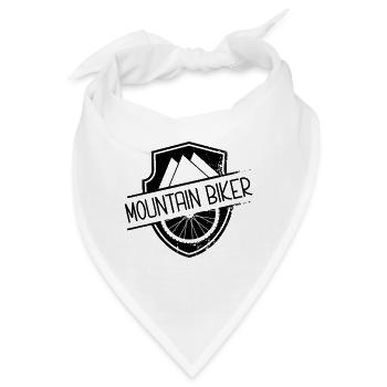 Rad MTB Mountainbiken Mountainbike Mountainbiker - Bandana - Weiß - Vorne