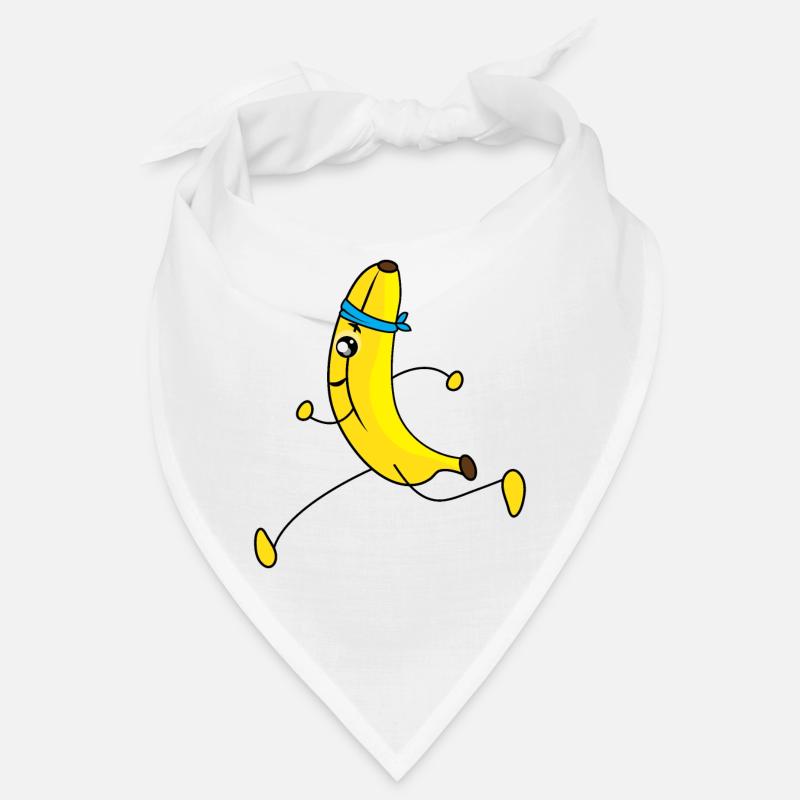 Dessin animé de banane en cours d'exécution Bandana