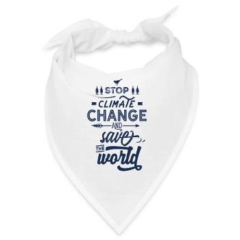 Umwelt retten - Bandana - Weiß - Vorne