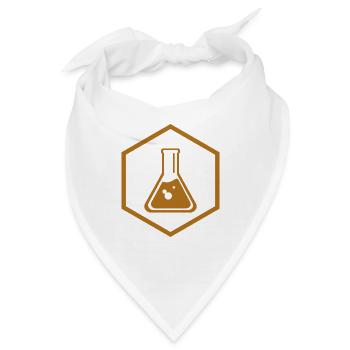 Chemie im Kolben muss kochen - Chemistry flask - Bandana - Weiß - Vorne