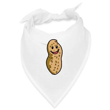 fröhliche Erdnuss Emotion Gefühle happy Emotion - Bandana - Weiß - Vorne