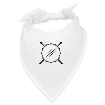 Drums - Trommel - Musiker - Bandana - Weiß - Vorne