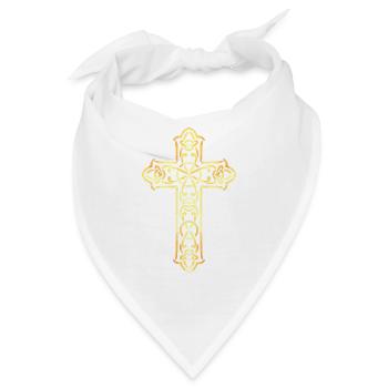 Jesus Kirche Vatikan Gott Kreuz Symbol - Bandana - Weiß - Vorne