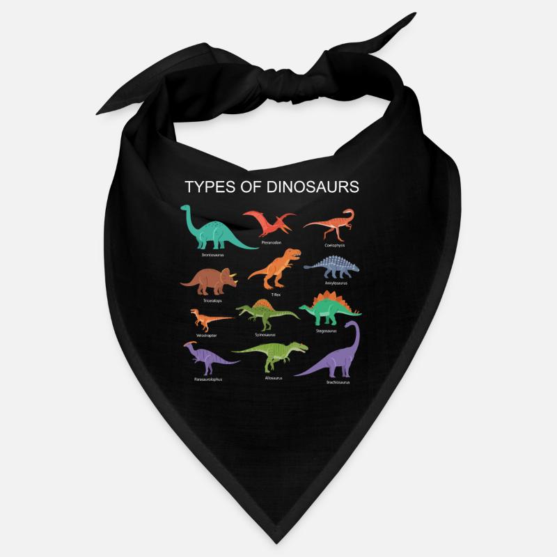T-shirt d'identification de dinosaure Cadeau Types de dino Bandana