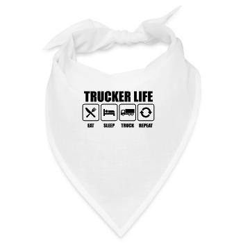 Trucker Fernfahrer - Bandana - Weiß - Vorne