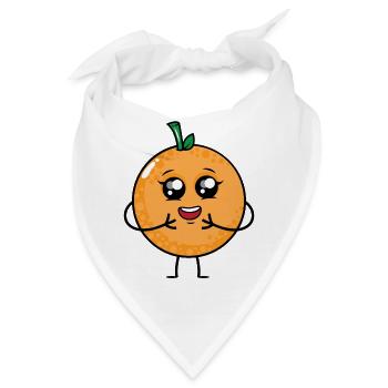 Nette Frucht Orange Cartoon - Bandana - Weiß - Vorne