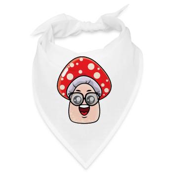 Aussenseiter-Pilz-Cartoon - Bandana - Weiß - Vorne
