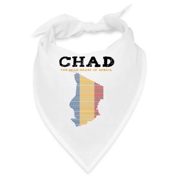 Tschad Nationalfarben Länderumriss Heimat Geschenk - Bandana - Weiß - Vorne