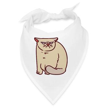 Montag Morgen Genervte Katze Demotiviert genervt - Bandana - Weiß - Vorne
