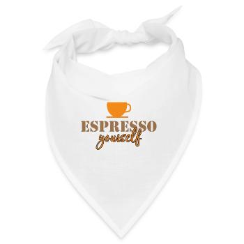 Espresso dich selbst - Bandana - Weiß - Vorne