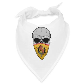 Cowboy Totenkopf Western Wilder Westen - Bandana - Weiß - Vorne