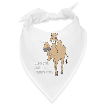 kamel zeh schritt lustige sprüche geschenk shirt - Bandana - Weiß - Vorne