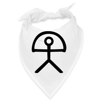 indalo Andalusien Almeria prähistorisches Symbol - Bandana - Weiß - Vorne