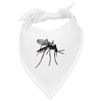 Moskito Mücke Insekten - Bandana - Weiß - Vorne