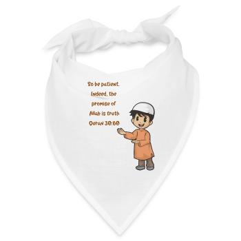 Koran Sure Vers Allah Gott Islam Moslem Geschenk - Bandana - Weiß - Vorne