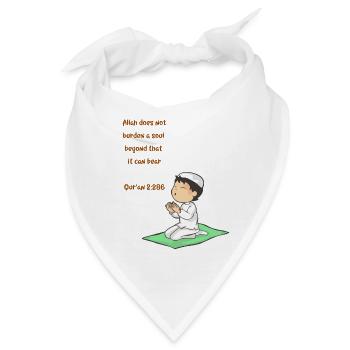 Koran Sure Vers Allah Gott Islam Moslem Geschenk - Bandana - Weiß - Vorne
