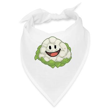 Blumenkohl Kohl Gemüse Veganer Gesund - Bandana - Weiß - Vorne