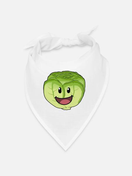 Légume végétalien - Bandana - blanc - Devant
