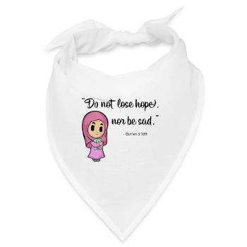 Islam Koran Sure Zitat Allah Gebet Moslem Geschenk - Bandana - Weiß - Vorne
