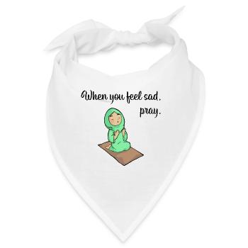 Islam Koran Sure Zitat Allah Gebet Moslem Geschenk - Bandana - Weiß - Vorne