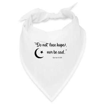 Islam Koran Sure Zitat Allah Gebet Moslem Geschenk - Bandana - Weiß - Vorne