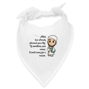 Islam Koran Sure Zitat Allah Gebet Moslem Geschenk - Bandana - Weiß - Vorne