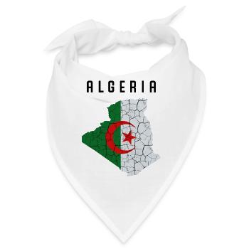 Algerien Nationalfarben Länderumriss Geschenkidee - Bandana - Weiß - Vorne