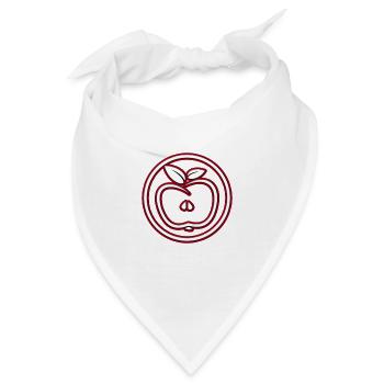 Apple - Apfel - Bandana - Weiß - Vorne