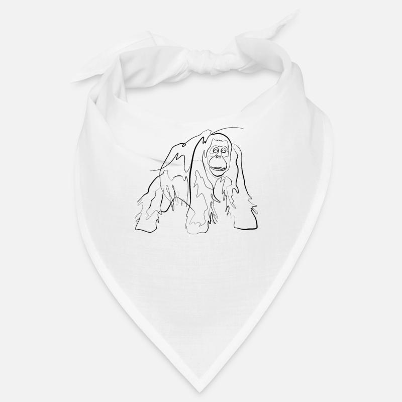 Orangutan Monkey - one line drawing Bandana