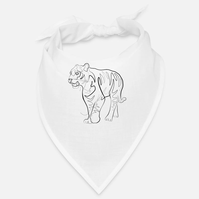 Tiger - one line drawing Bandana
