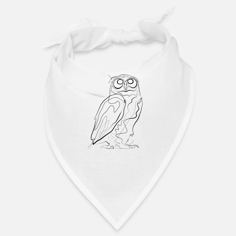 Hibou - one line drawing Bandana